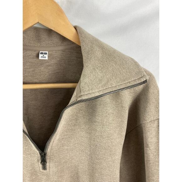 Uniqlo 1/4 Zip Brown Sweater Size Medium - Picture 2 of 4